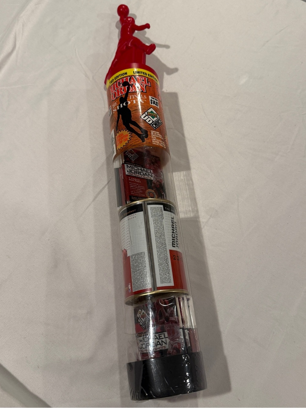 Vintage 1998 Michael Jordan Upper Deck Final Shots Sealed Collector Tube Can